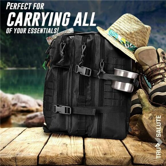 Tru Salute 45L Tactical Backpack Military Molle Bugout Bag Survival Rucksack - Picture 6 of 8